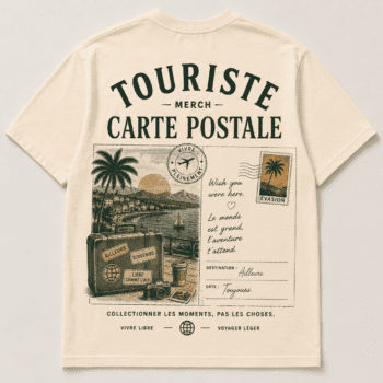 T-Shirt Touriste Merch Carte Postale