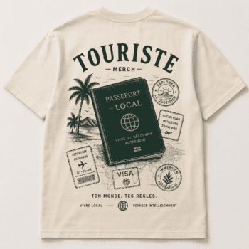 T-Shirt Touriste Merch Passeport Local